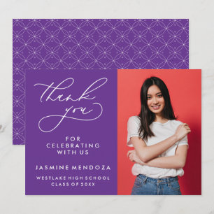 CARTÃO DE AGRADECIMENTO SIMPLES GRADUAÇÃO DE CALIBRAFIA BRANCA OBRIGADA