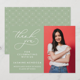 CARTÃO DE AGRADECIMENTO SIMPLES GRADUAÇÃO DE CALIBRAFIA BRANCA OBRIGADA