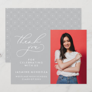 CARTÃO DE AGRADECIMENTO SIMPLES GRADUAÇÃO DE CALIBRAFIA BRANCA OBRIGADA