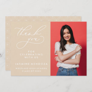 CARTÃO DE AGRADECIMENTO SIMPLES GRADUAÇÃO DE CALIBRAFIA BRANCA OBRIGADA