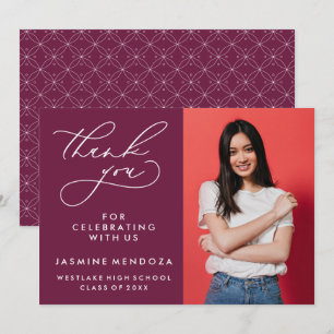 CARTÃO DE AGRADECIMENTO SIMPLES GRADUAÇÃO DE CALIBRAFIA BRANCA OBRIGADA