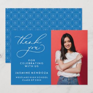 CARTÃO DE AGRADECIMENTO SIMPLES GRADUAÇÃO DE CALIBRAFIA BRANCA OBRIGADA