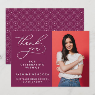 CARTÃO DE AGRADECIMENTO SIMPLES GRADUAÇÃO DE CALIBRAFIA BRANCA OBRIGADA