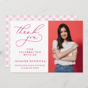 CARTÃO DE AGRADECIMENTO SIMPLES GRADUAÇÃO DE CALIBRAFIA BRANCA OBRIGADA