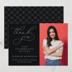 CARTÃO DE AGRADECIMENTO SIMPLES GRADUAÇÃO DE CALIBRAFIA BRANCA OBRIGADA