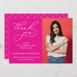 CARTÃO DE AGRADECIMENTO SIMPLES GRADUAÇÃO DE CALIBRAFIA BRANCA OBRIGADA