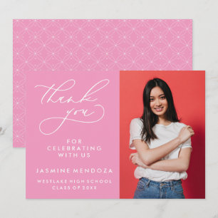 CARTÃO DE AGRADECIMENTO SIMPLES GRADUAÇÃO DE CALIBRAFIA BRANCA OBRIGADA