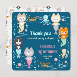 Cartão de agradecimento simples para 3º aniversári