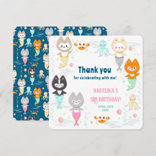 Cartão de agradecimento simples para 3º aniversári