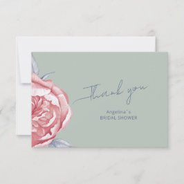 Cartão de agradecimento simples para chá de noiva