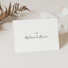 Cartão De Agradecimento Simples Partido Espanhol Bridal Obrigado