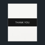 Cartão de agradecimento simples preto e branco - p<br><div class="desc">Cartão de agradecimento simples preto e branco - plano Pode ser totalmente personalizado para atender às suas necessidades. © Gorjo Designs. Impresso por Zazzle. // Procurando por itens correspondentes? Outros artigos de papelaria do conjunto disponíveis aqui: https://www.zazzle.com/collections/black_and_white_striped_wedding-119550615860932414 // Precisa de ajuda para personalizar seu design? Tem outras ideias? Sinta-se à...</div>