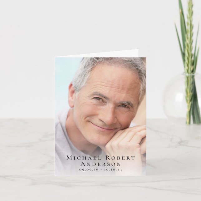 Cartão De Agradecimento Simples Simples Simpatia Fotográfica Memorial Fune (Frente)