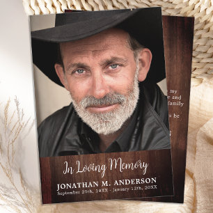 Cartão De Agradecimento Simples Simples Simpatia Memorial Foto do Funeral