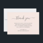 Cartão De Agradecimento Simples Simples Simples Simples Simples Simples Si<br><div class="desc">Simples cartões de agradecimentos de simpatia por um funeral/memorial com um design minimalista com "obrigado você" junto com balsas em um roteiro de cinza escrito à mão sobre um fundo cor-de-rosa. Use o modelo para adicionar facilmente sua mensagem personalizada. Um design básico e simples que ainda se encontra tão elegante....</div>