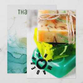 Cartão De Agradecimento Sinal de Amor Sinal de Sabão Coração Comercial