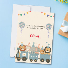 Cartão De Agradecimento Sinal de boas-vindas de animais de festas bonitos 