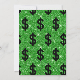 Cartão De Agradecimento Sinal de Dólar Negro Money Empreendedor Wall Stre