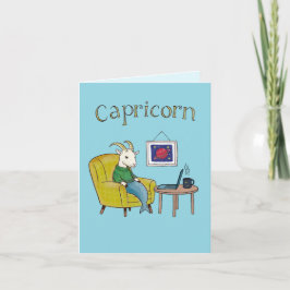 Cartão De Agradecimento Sinal de estrela do Capricórnio Sea Goat zodiac es