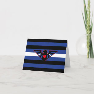 Cartão De Agradecimento Sinalizador do Orgulho de Leather Eagle