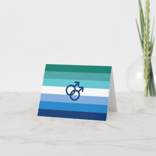 Cartão De Agradecimento Sinalizador do Orgulho Maleável do Gay MLM