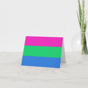 Cartão De Agradecimento Sinalizador do Orgulho Polisexual