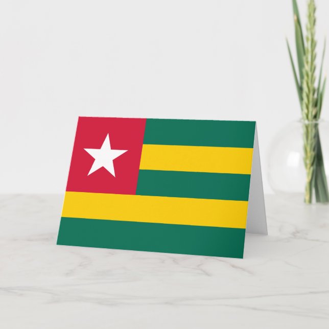 Cartão De Agradecimento Sinalizador Togo (Frente)