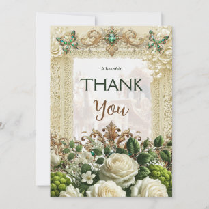 Cartão De Agradecimento Sinceros Agradecimentos – Enchanted Lace & Carriag