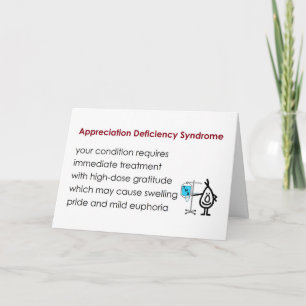 Cartão De Agradecimento Sindroma de Deficiência de Apreciação - obrigado e