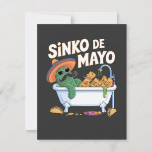 Cartão De Agradecimento Sinko de Mayo Cinco De Mayo Cactus Funny