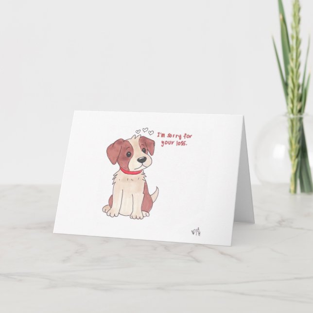 Cartão De Agradecimento Sinto muito por sua perda. (Frente)