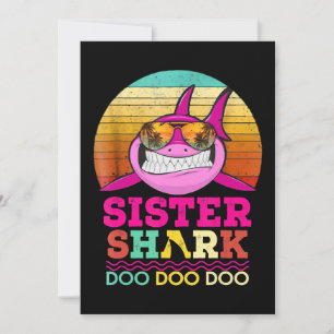 Cartão De Agradecimento Sister Shark Doo Doo Doo - Ifts de Shark Louco
