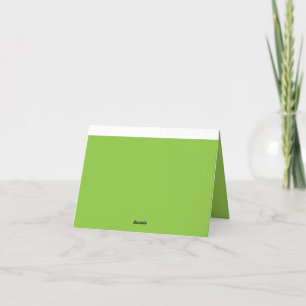 Cartão De Agradecimento Site com fundo verde e borda branca