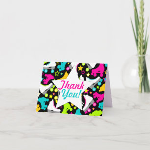 Cartão De Agradecimento Skates Retro "Obrigado"