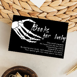 Cartão De Agradecimento Skeleton Halloween Book For Baby Enclosure Card