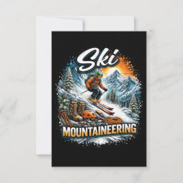 Cartão De Agradecimento Ski Mountaineering