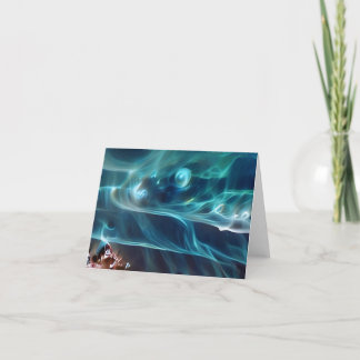 Cartão De Agradecimento Sky warp blue swirling digital art para download