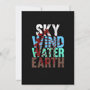 Cartão De Agradecimento Sky Wind Water Earth Native American Day Support