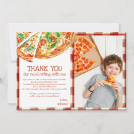Cartão De Agradecimento Slice Slice Baby Modern Pizza Aniversário Obrigado