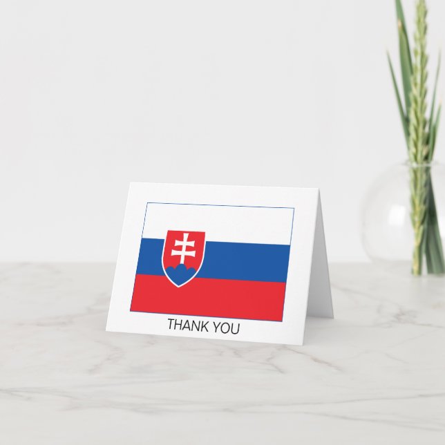 Cartão De Agradecimento Slovakia Flag (Frente)