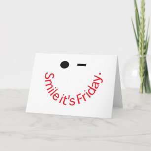 Cartão De Agradecimento Smile It's Friday