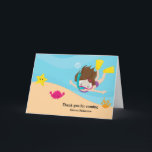 Cartão De Agradecimento Snorkeling<br><div class="desc">Sinta livre contactar-me se você quer em produtos diferentes. Design ©Pretty de Copyright Grafik.</div>