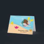Cartão De Agradecimento Snorkeling<br><div class="desc">Sinta livre contactar-me se você quer em produtos diferentes. Design ©Pretty de Copyright Grafik.</div>