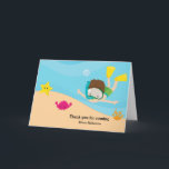 Cartão De Agradecimento Snorkeling<br><div class="desc">Sinta livre contactar-me se você quer em produtos diferentes. Design ©Pretty de Copyright Grafik.</div>