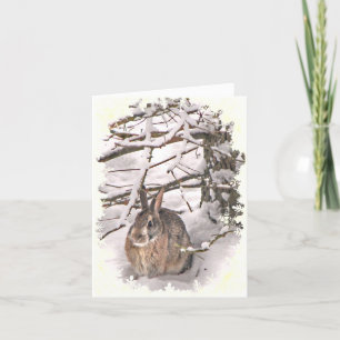 Cartão De Agradecimento Snow Bunny Thank You