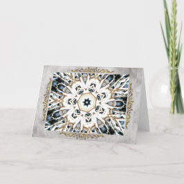 Cartão De Agradecimento Snow Web com Flouramento Dourado