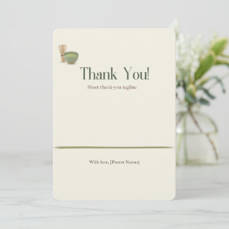 Cartão De Agradecimento So Matcha Love Zen Baby Shower Thank You Card