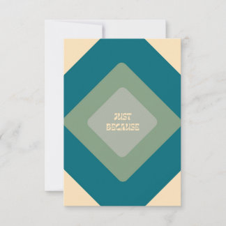 Cartão De Agradecimento Só porque os Notecards em Azul