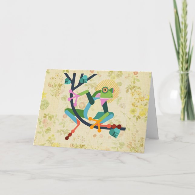 Cartão De Agradecimento "Só quero dizer "Oi" Vazio Folheto (Frente)