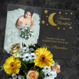 Cartão De Agradecimento Sob o Aniversário das Estrelas